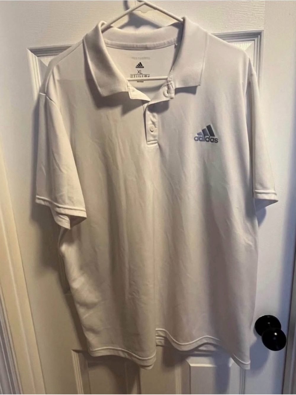 Adidas Men’s White Dri Fit Polo Shirt